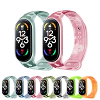 strap for xiaomi mi band 7 new camoufla silicone replaceable wristband fluorescent bracelet strap for mi band 65437 nfc