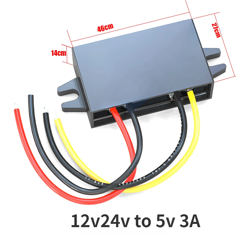 

Водонепроницаемый преобразователь IP67 12 В постоянного тока в 5 В постоянного тока 2 А
