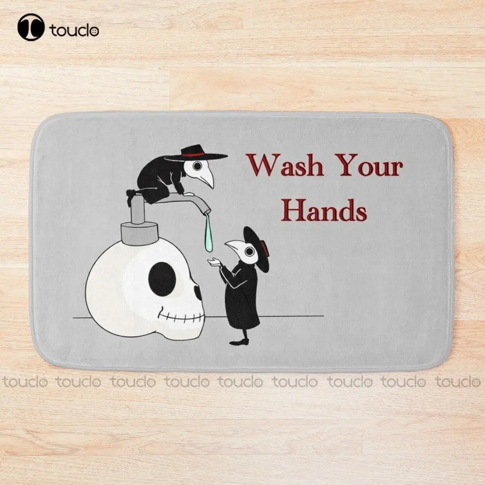 

Вымойте руки! Чумного врача. Розовый коврик для ванной