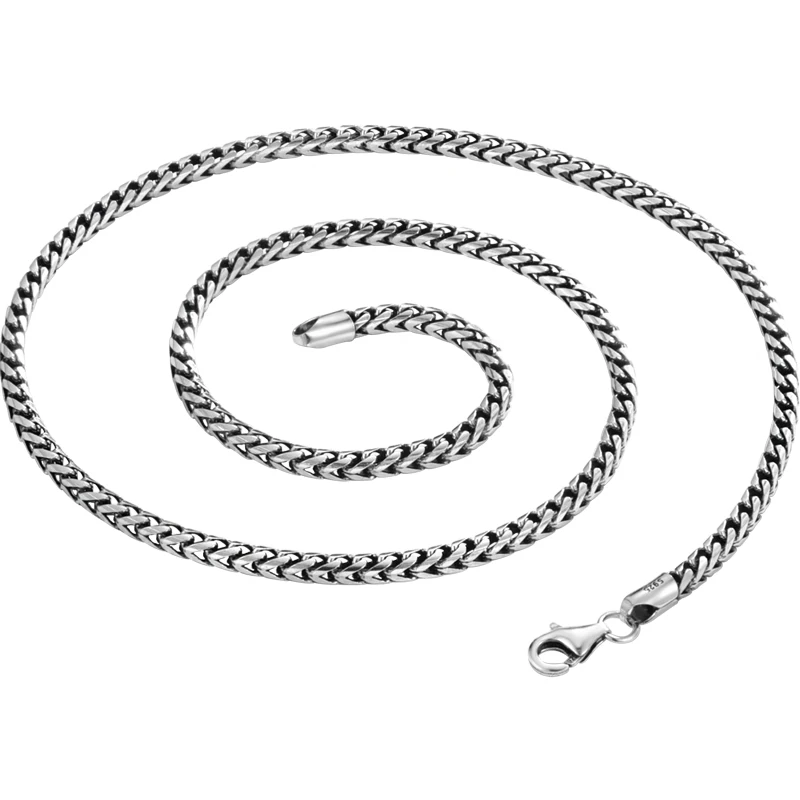 Lotai старая серебряная цепочка с костью дракона серебро 925 мужское ожерелье модная