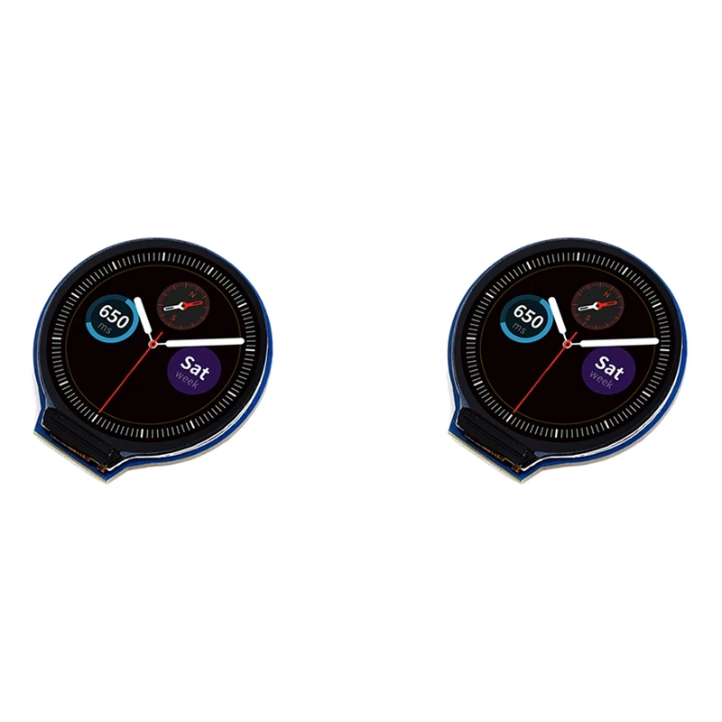 

2Pcs 1.28Inch Round LCD Display Module 65K RGB Colors 240X240 Resolution With SPI Interface Embedded GC9A01 Driver