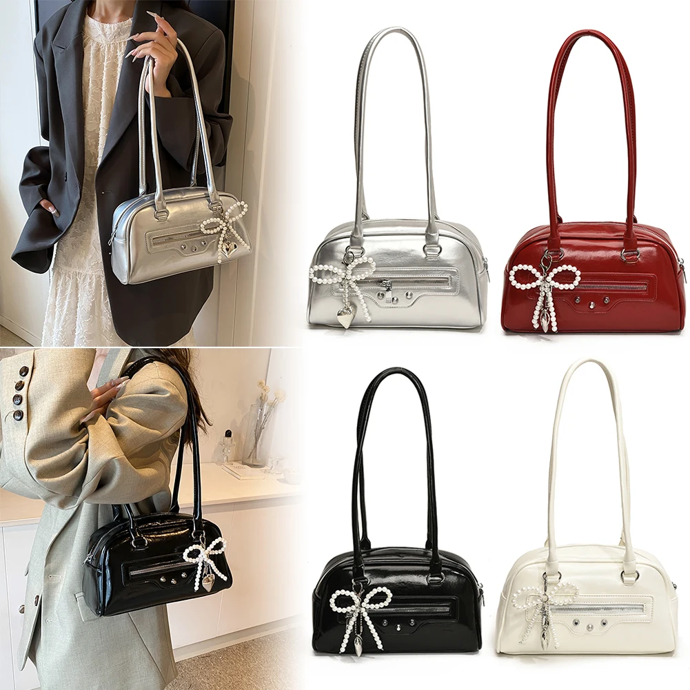 Женская сумка-хобо из ПУ кожи с бантом на плечо