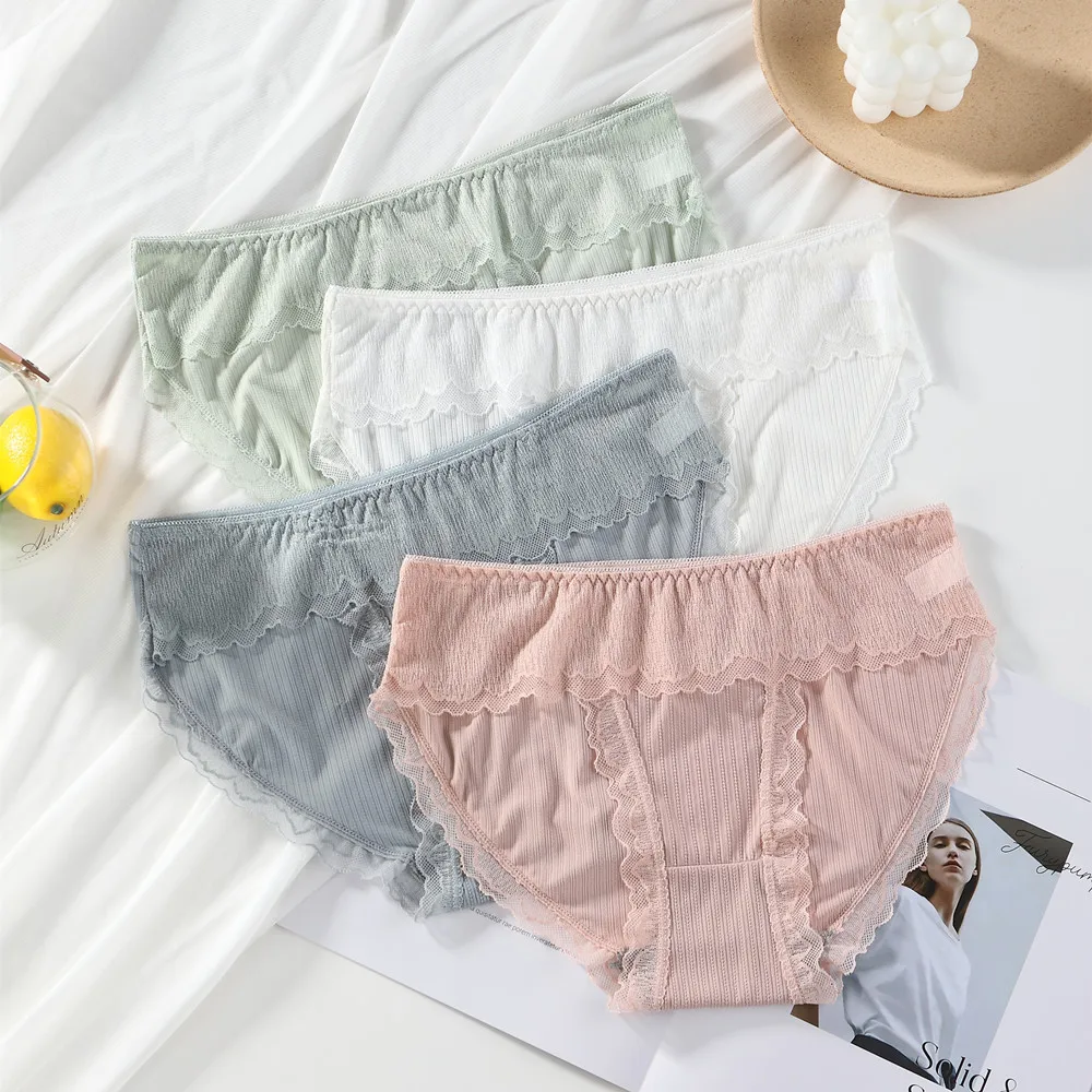 

3 шт., женские прозрачные шелковые трусики с заниженной талией