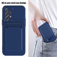 candy color soft silicone wallet card holder phone case for xiaomi redmi note 9t 8 mi poco c3 f3 m2 c31 m3 x3 nfc pro cover etui