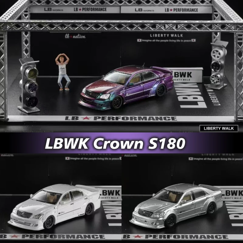 Звезда в наличии 1:64 LBWK LB Nation Crown S180 литая под давлением модель автомобиля собирать