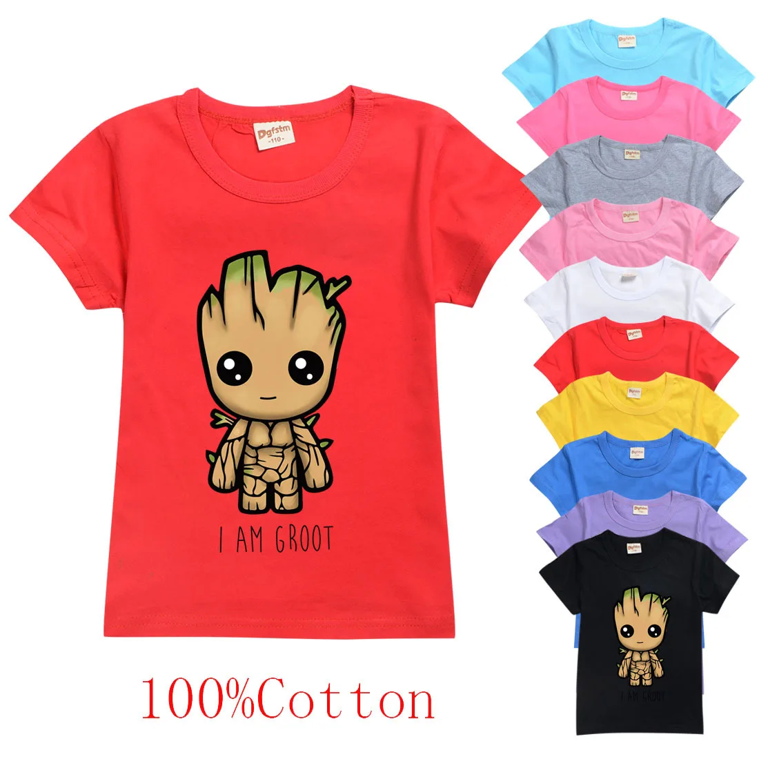 

Marvel Baby Groot Casual Shirts Kids Fashion T Shirt Graphic Short Sleeves T-Shirts Children Cartoon Tshirt Girls Boys Clothes