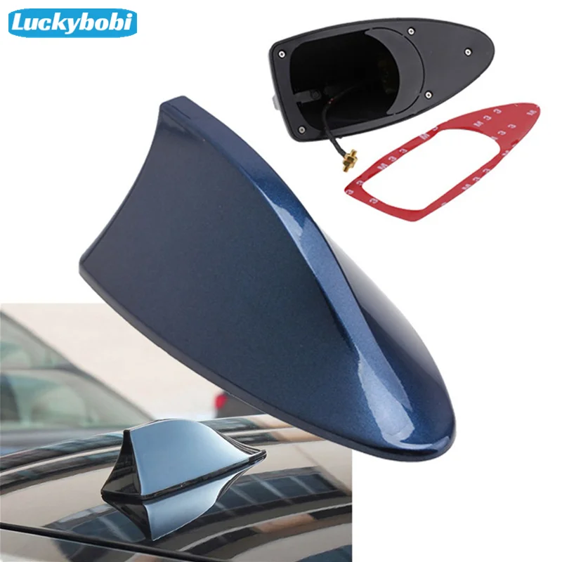 

Car Radio Shark Fin Roof Car Shark Antenna Radio Universal FM/AM Signal Design For BMW Kia Honda Aerials Antenna Car Styling