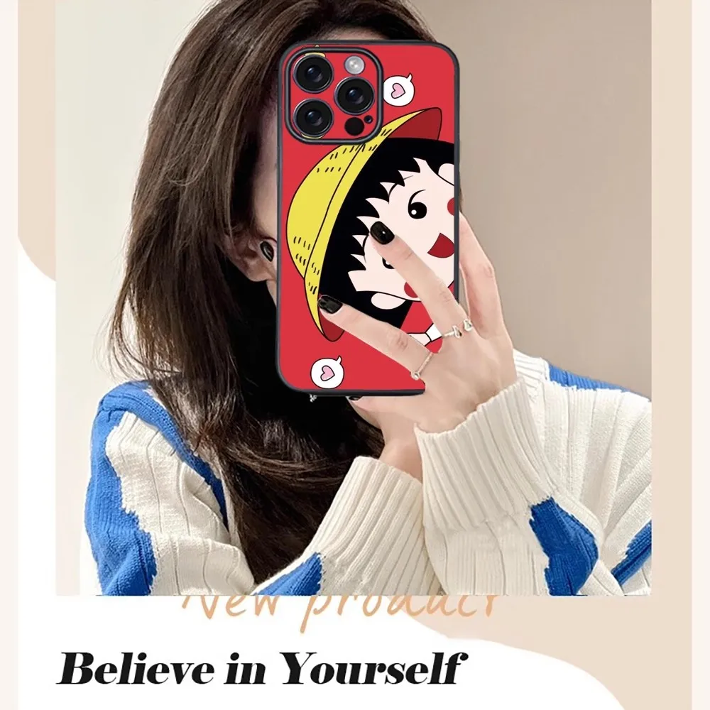 Catoon C-Chibi M-Maruko-C-Chan Phone Case For iPhone 16 15 14 13 12 11 PRO MAX PLUS Mini TPU Soft to Skin-friendly case