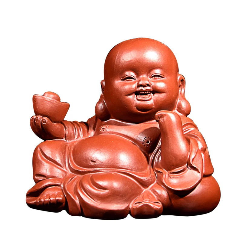 И Фиолетовая глина Бутик Майтрейя Будда Чай Домашнее животное Маленькая