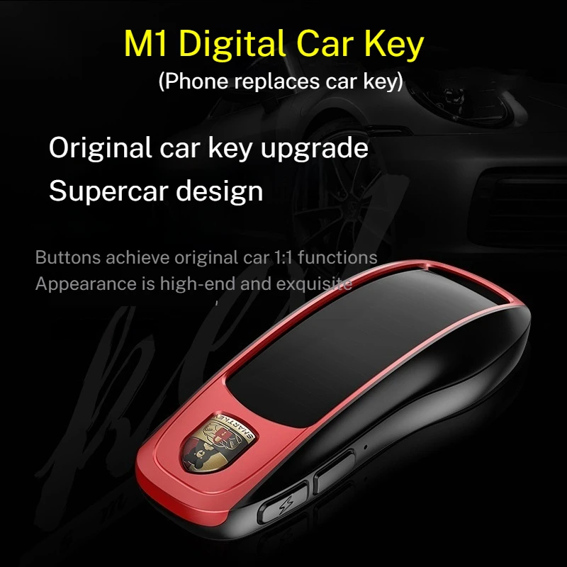 Фото M1 Solar Type-C Powered Digital Car Key Comfortable Entry Mobile Phone APP Control For Benz BMW Audi Toyota Honda BYD Tesla №3