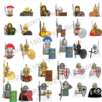 x0164 x0320 x0316 x0137 mediaeval rome knight spartans blocks movie bricks mini action figures assemble toys kids gifts