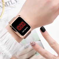 fashion women magnet buckle gifts watches luxury stainless steel mesh band female wristwatches casual magnetic woman 2020 clock