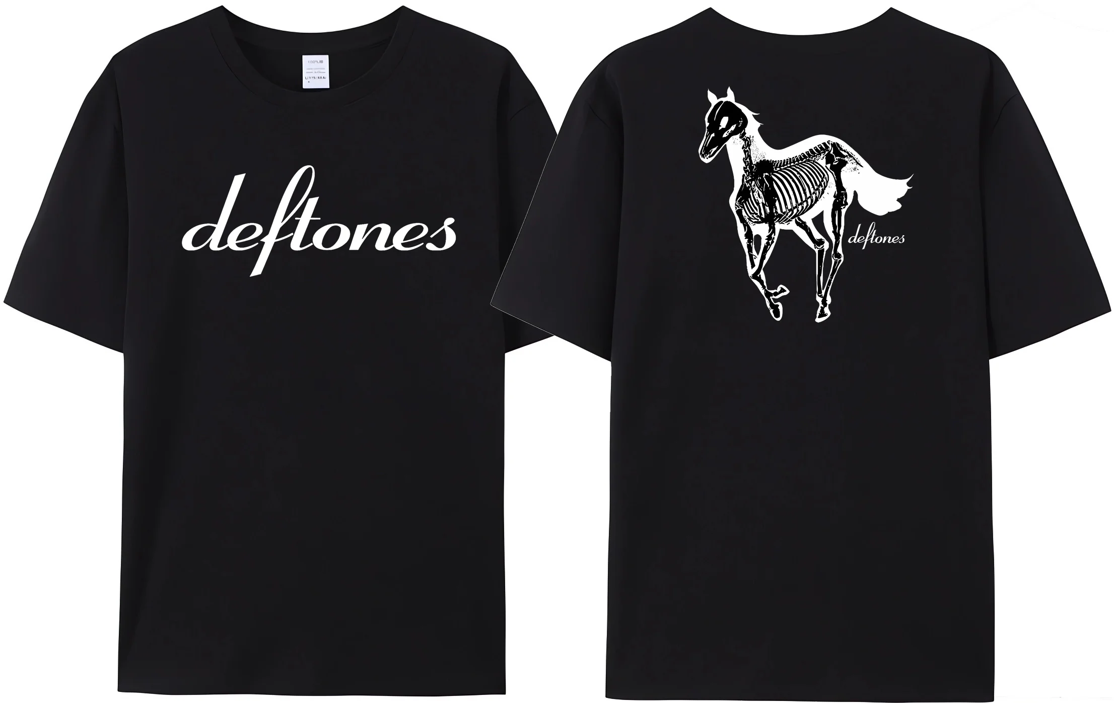 Новинка, Мужская футболка Deftones Horse из 100% хлопка, летняя модная Пионерская футболка, повседневные двухсторонние футболки