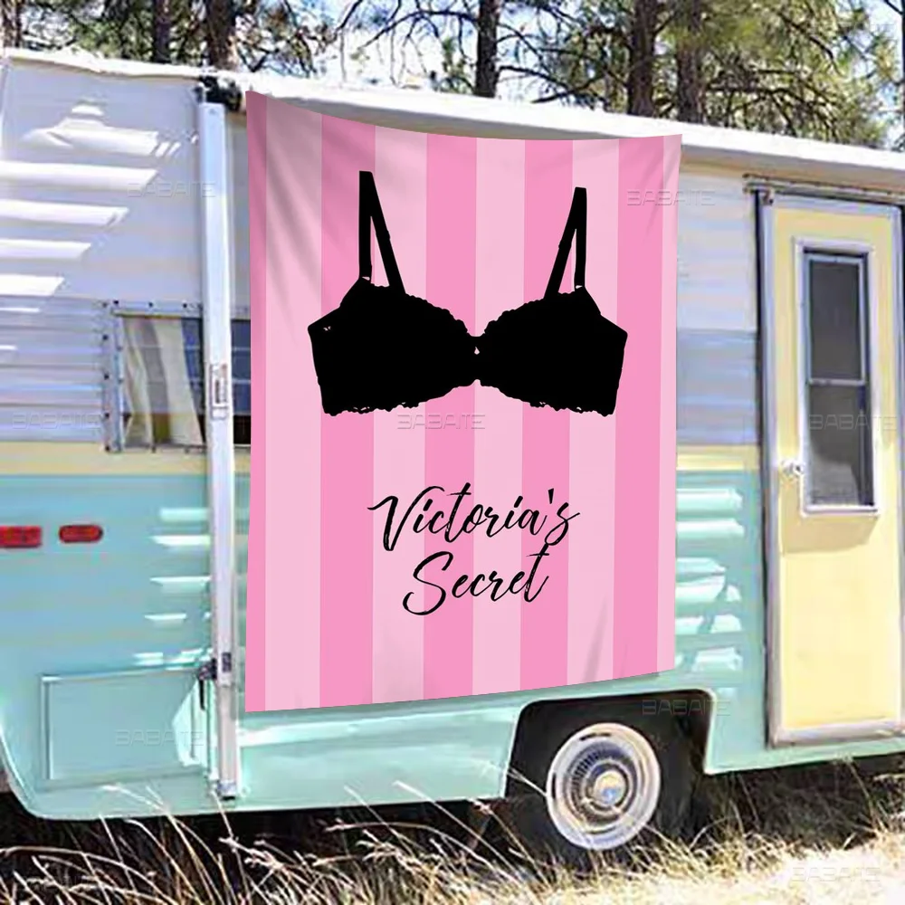 V-Victorias Fashion S-Secret Anime Chart Flag For Living Room Home Dorm Decor Art Banner