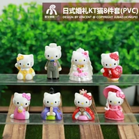 blind box model hello kitty cute kt hello kitty japanese wedding series 8 car decoration egg hand office
