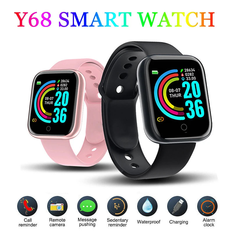 

Повседневные Смарт-часы для мужчин, браслет с пульсометром, спортивный фитнес-трекер активности бега, функция напоминания о малоподвижност...