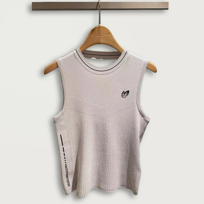 

Golf clothing women's 22 spring and summer ice silk slim elastic back hollow thin knitted fashion vest