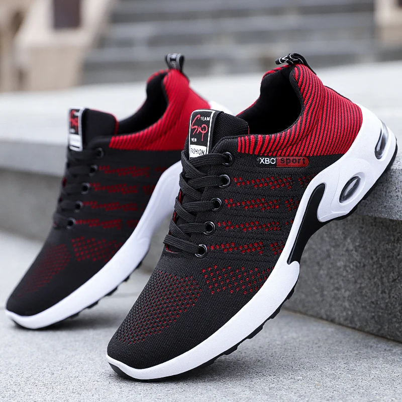 

JIEMIAO Men Running Shoes Non-slip Outdoor Walking Shoes Mesh Breathable Sport Shoes Lace-up Men Sneakers Fitness Shoes