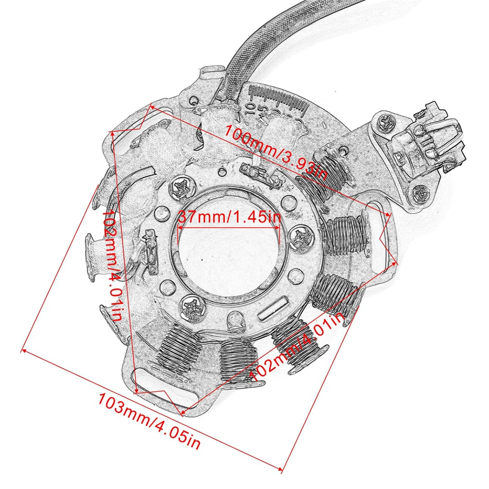 Катушка статора для Yamaha YFZ350 Banshee 350 1987 - 1994 1988 1989 1990 1991 1992 1993 2GU-85510-50 / YFZ