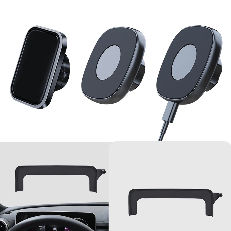 

Car Phone Holde For Mercedes-Benz C 300d w206 2022-2023 Magnetic wireless charging mobile phone bracket installed on the screen