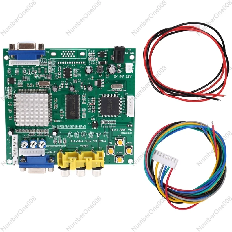 GBS8200 CGA/EGA/YUV/RGB в выход VGA аркадная игра Jamma HD видеоконвертер плата монитор на
