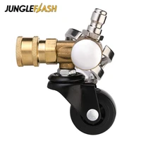 jungleflash undercarriage cleaner swivel wheel for pressure washer underbody car wash 14 inch quick connector 4000 psi