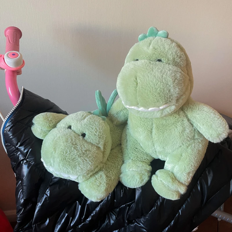 Peluche de dinosaurio verde para niños y niñas, muñeco de peluche suave y esponjoso, Dragón Volador gordo, decoración del hogar