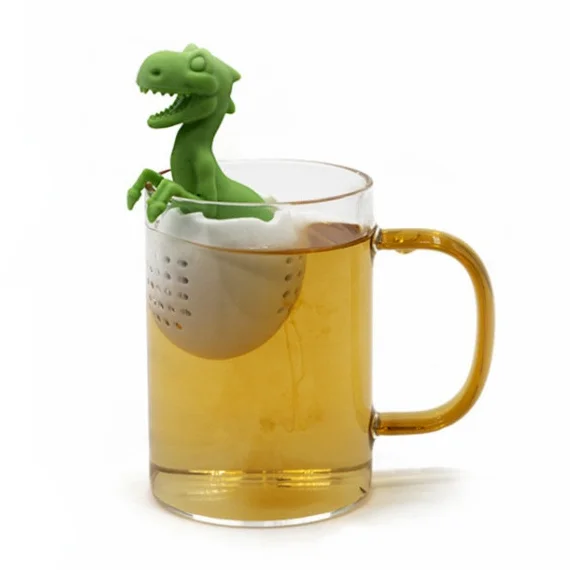

Reusable Silicone Tea Infuser Funny Dinosaur Shape Herbal Tea Bag Coffee Filter Diffuser Strainer Tea Accessories Coffee Filter
