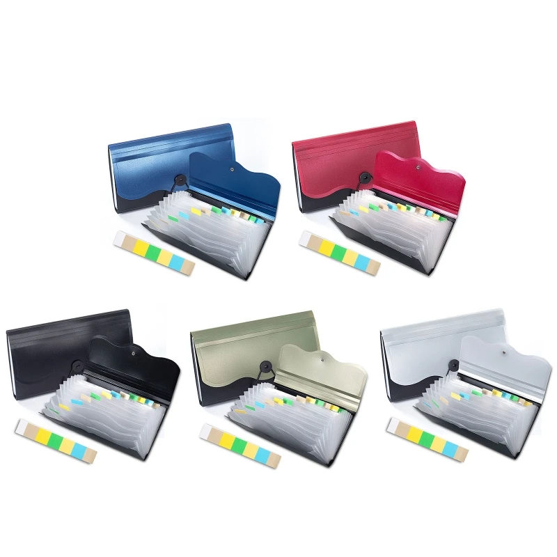 

E9LB Accordion Folder Multi-layer File Wallet Receipt Document Folder for Women Men