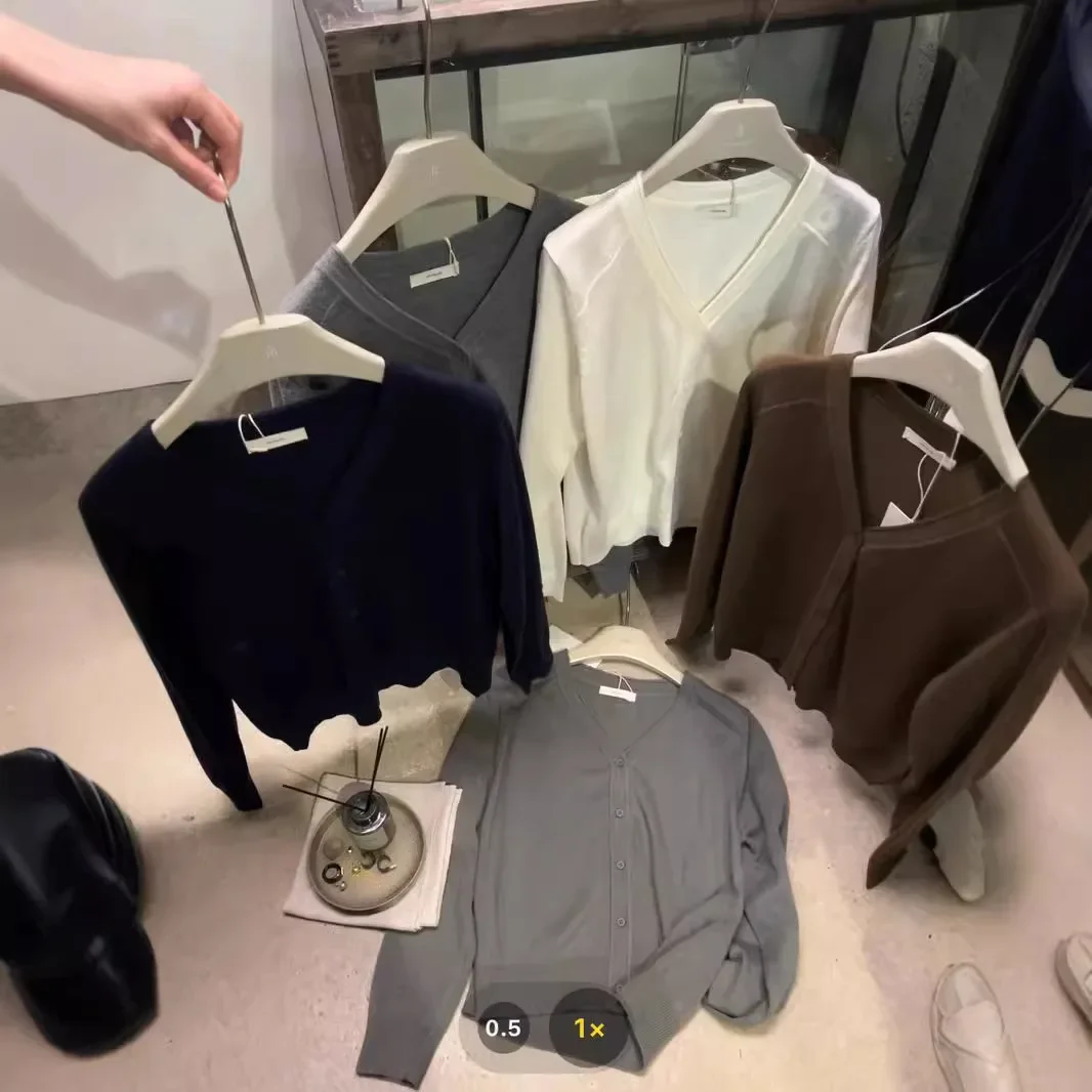 ABOWLAB простой женский элегантный удобный высококачественный вязаный кардиган из