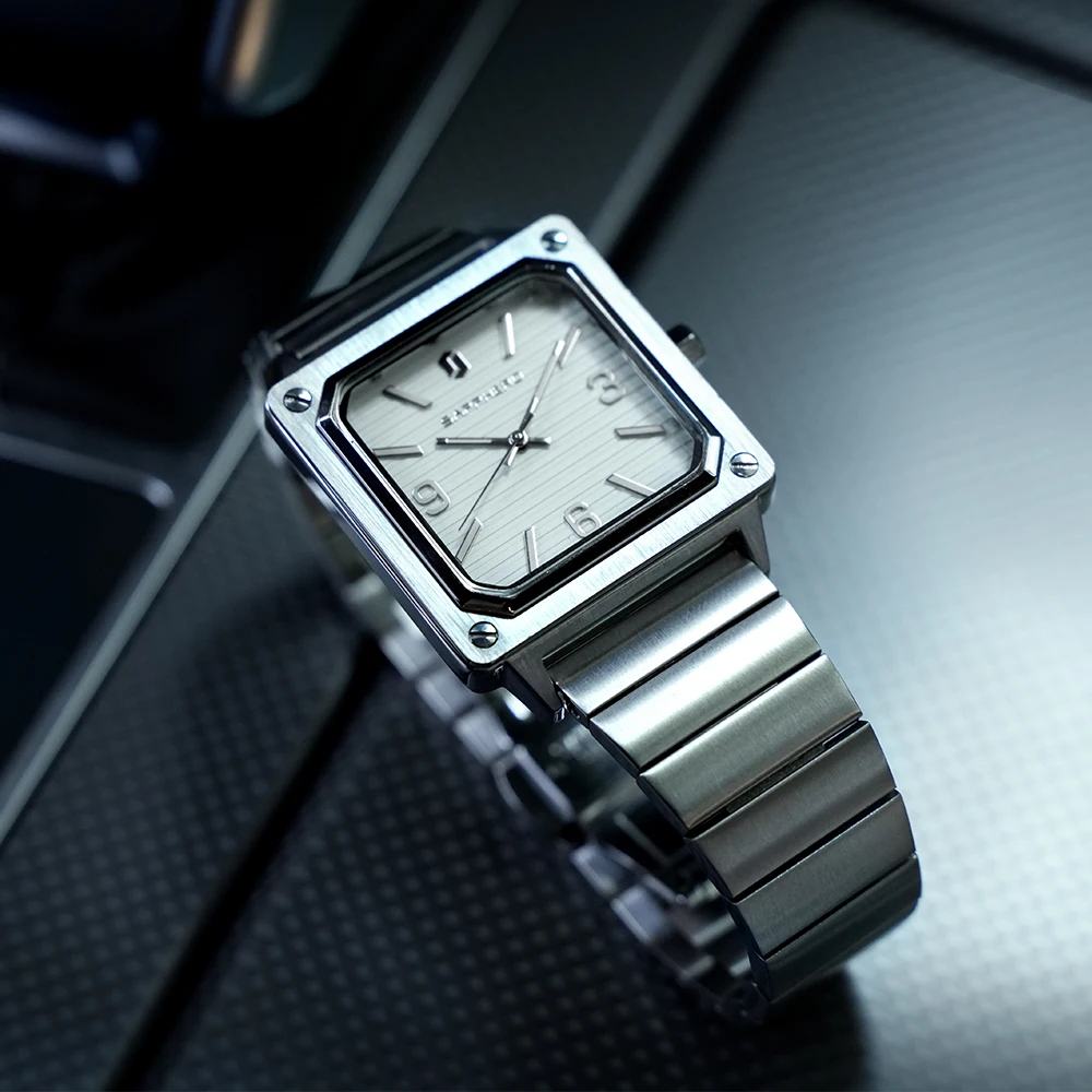 SAPPHERO Square Watch Men Couples  Wristwatch Fashion Ladies Watches Stainless Stee Japan Quartz Minimalism Lovers Clock