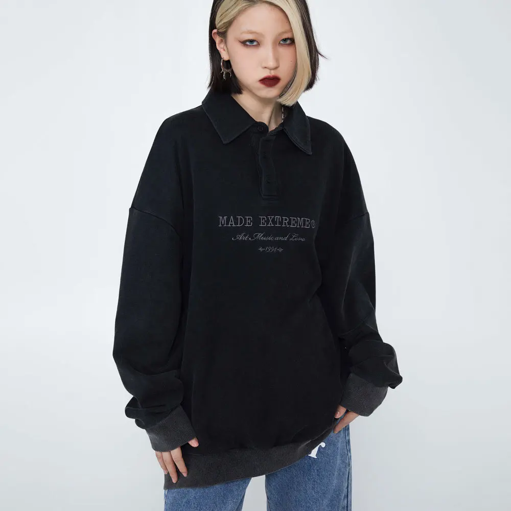 

Women Sweetshirts Solid Vintage Embroidery Cotton Clothes for Women Spring Streetwear Harajuku Casual Pullover Hoodies Women