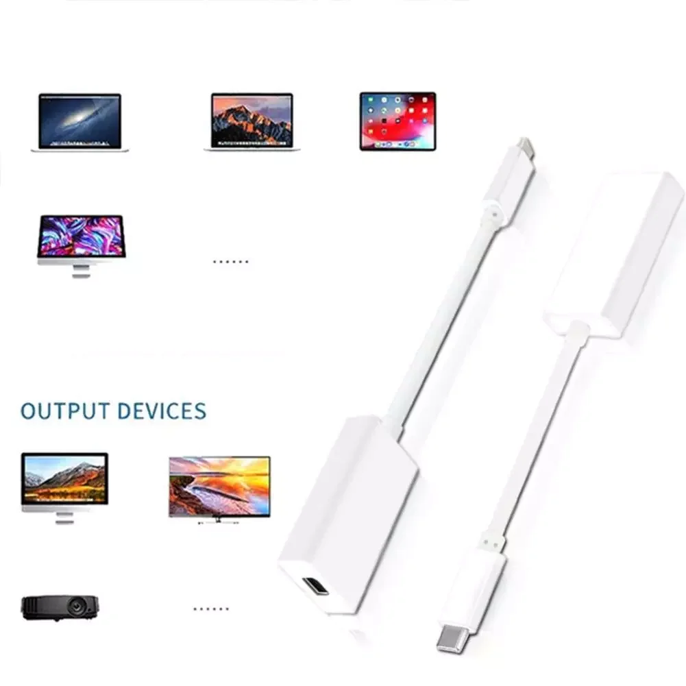 Thunderbolt 3 USB 3,1 tipo C a Mini puerto de pantalla Thunderbolt 2 Cable adaptador para Windows MacBook OS adaptador