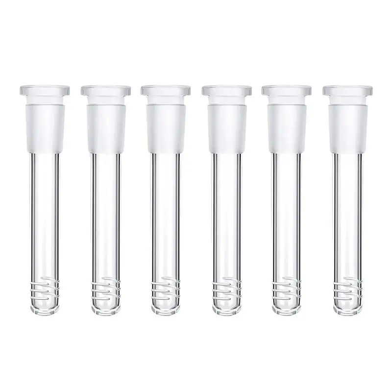

6pcs Transparent Glass Tube Clear Scientific Tube Adapter Glass Tube Stems