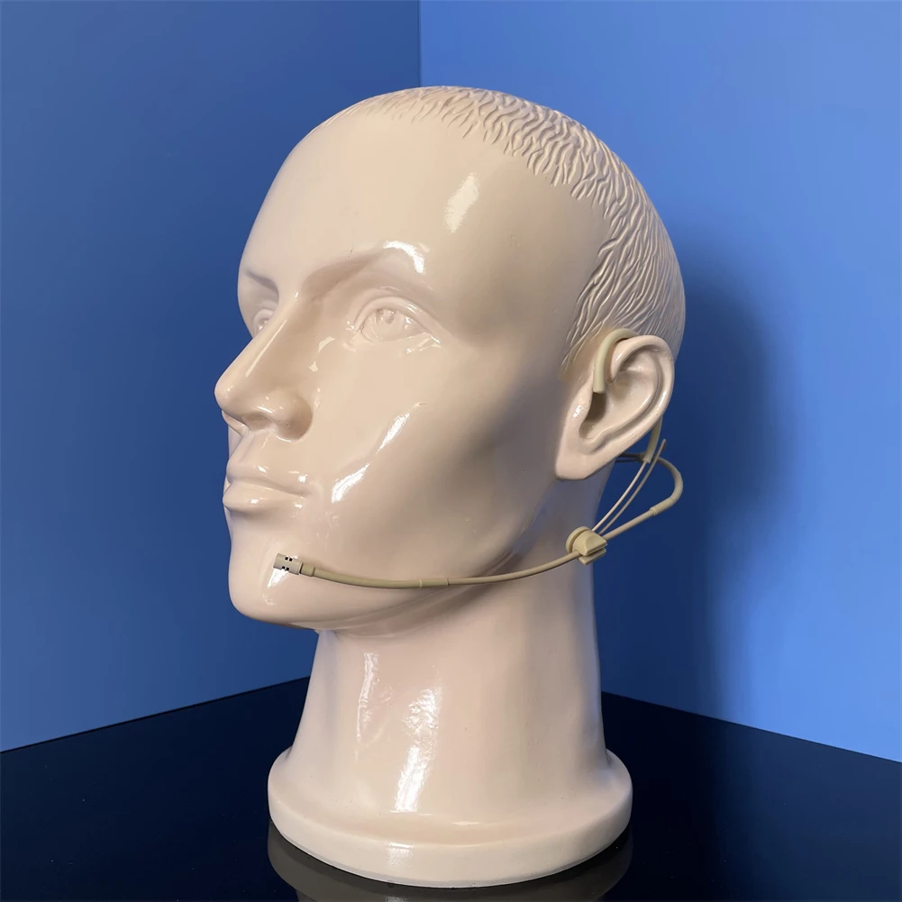 

Headworn Microphone Headset Mic 3.5mmXLR Adjustable Beige For Wireless System Practical To Use 2V-10VDC High Quality
