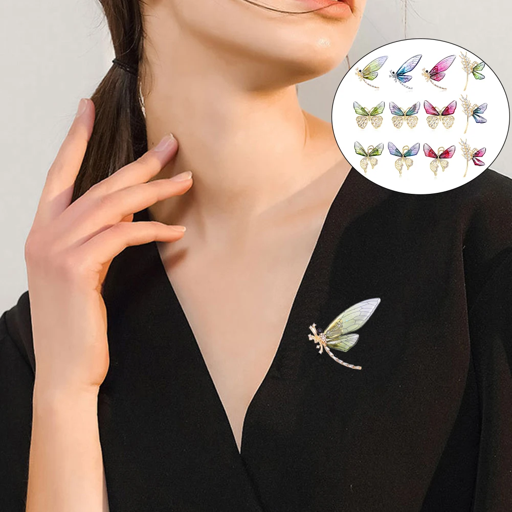 

Butterfly Brooch Rhinestone Brooch Shirt Brooch Artist Jewelry Insect Brooch Cuff Collar Needle Artist Brooch Anti Stray Light