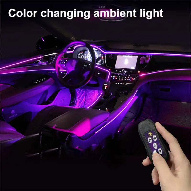 

Portable Led Lamp Remote Control Car Decoration Light Practical Multifunctional Neon Light Car Interior Accessories Durable