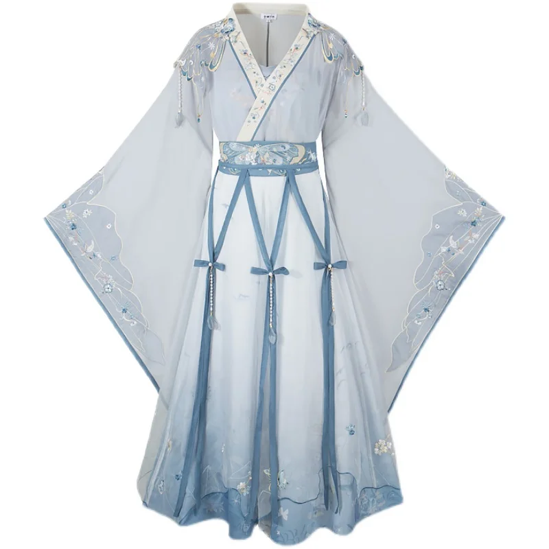 Yunzang-старинный костюм династии Тан и песни женская одежда вышивка луной бабочка