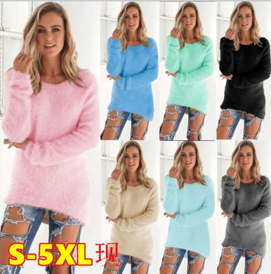 

Super Soft And Comfortable Self-Cultivation Solid Color O Neck Pullover Women's Sweater Sexy Top Ladies Hipster Clothing
