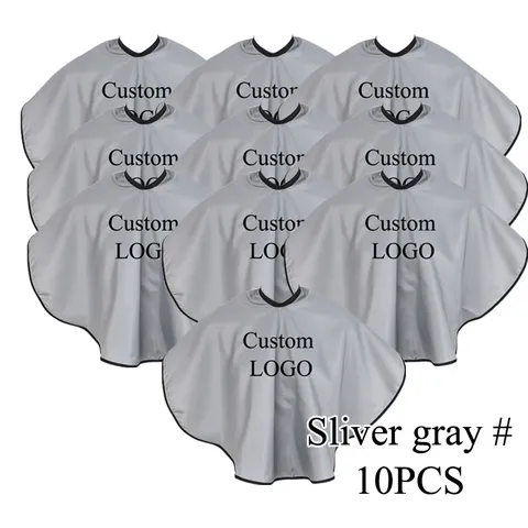 Короткая накидка для макияжа для женщин и мужчин с индивидуальным логотипом, 10 шт., нагрудник для макияжа, накидка для стрижки, накидка для салона красоты, накидка для укладки художника