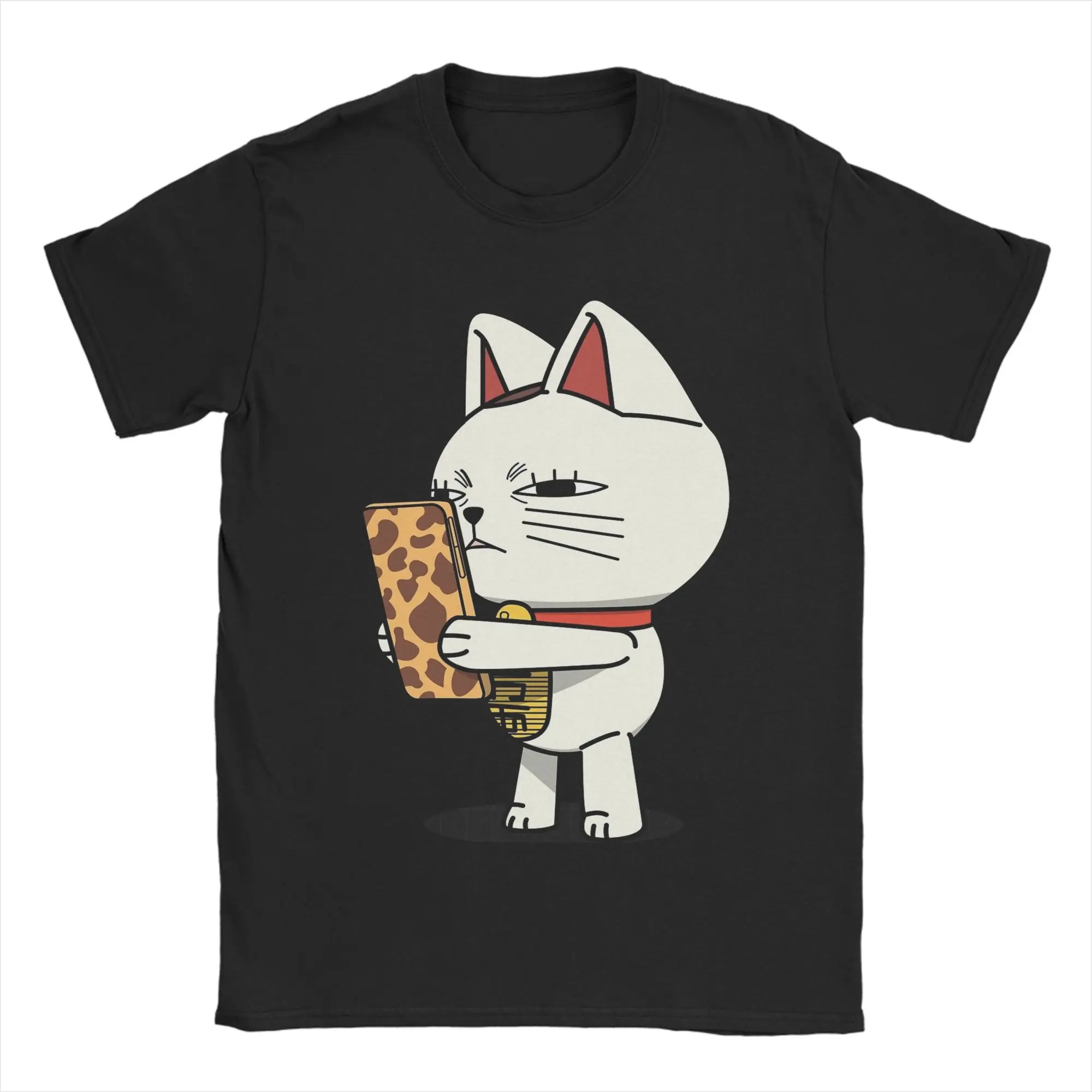 Фото Аниме Dandadan Cat Turbo Granny On Phone футболки мужские винтажные футболки из 100% хлопка с круглым вырезом футболка с короткими рукавами одежда №2