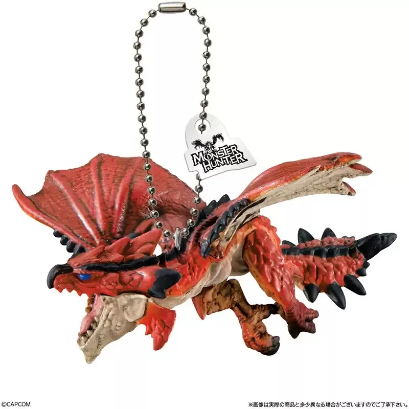 Фото Новый брелок-фигурка Bandai Monster Hunter Rathalos, коллекционный кулон для сумки, аниме-мерч для коллекционеров аниме и игр №1
