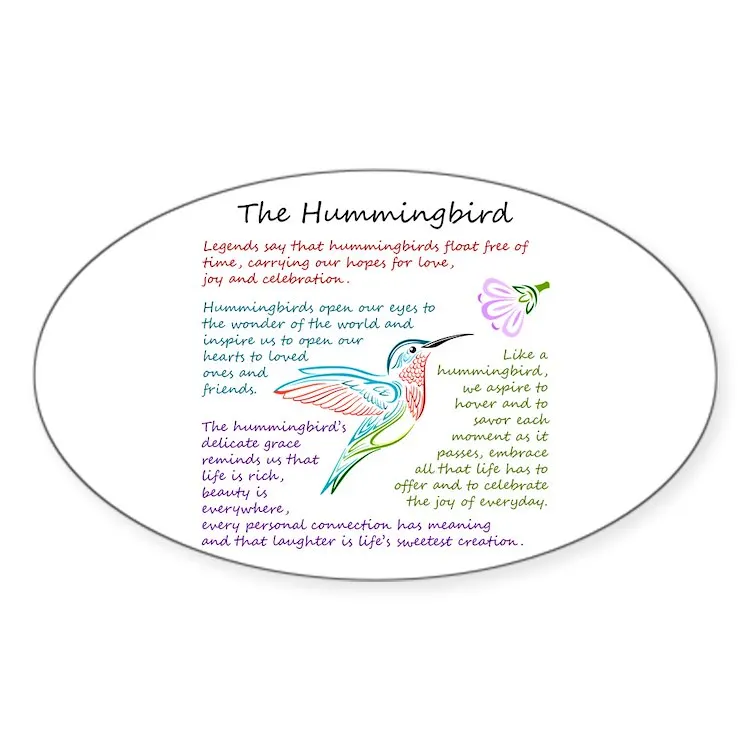 

Наклейка «Колибри» (овальная) для декора ноутбука, автомобиля, модный чемодан с милым мультяшным рисунком