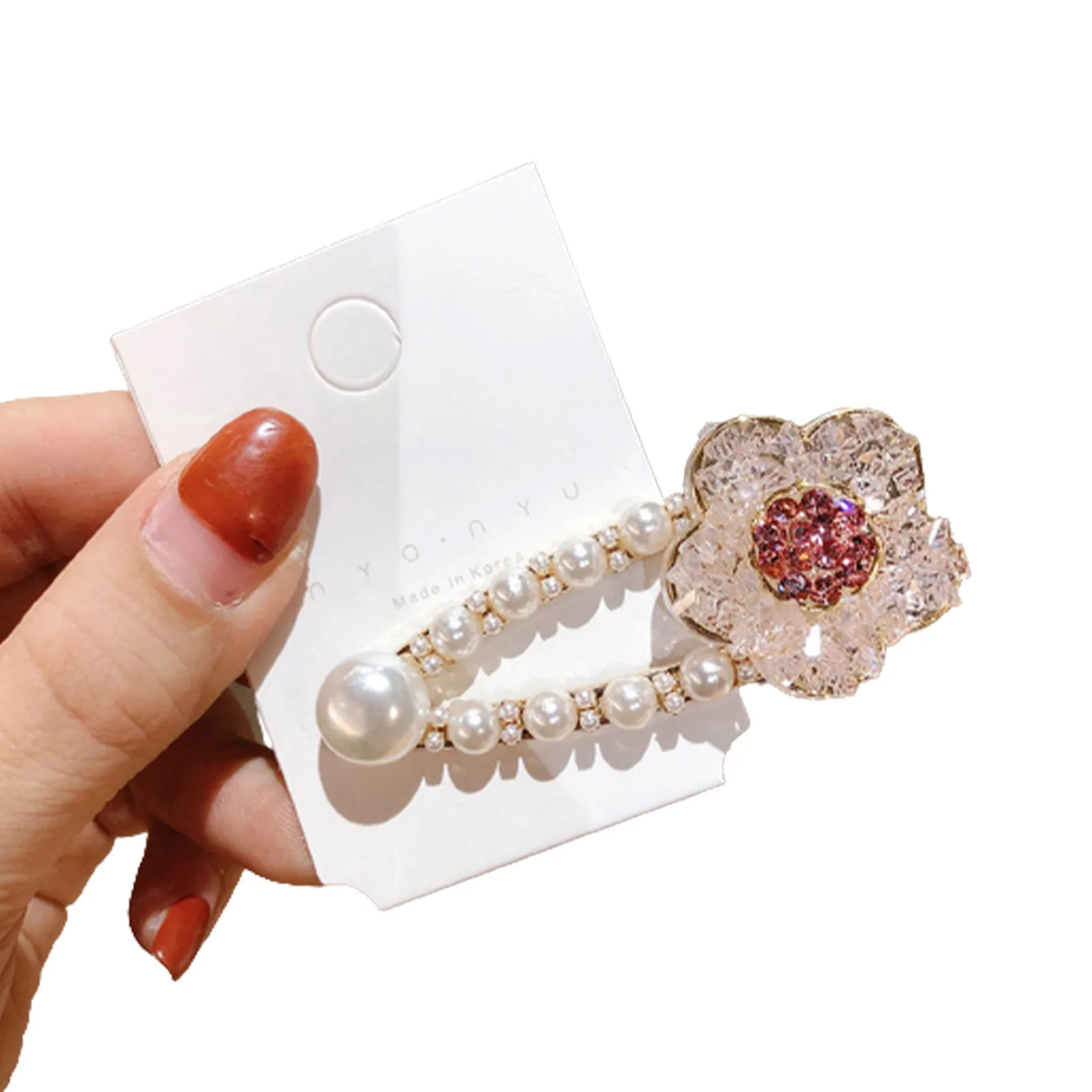 

Flower Lace Barrette Hairpin Lightweight Smooth Surface Hair Clips for Birthday Stage Party Show Dress up