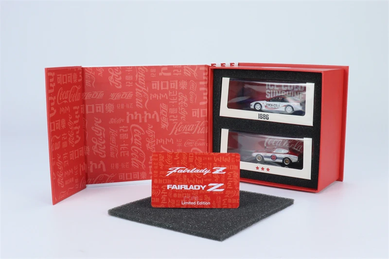 Крошечный X INNO 1:64 NISSAN FAIRLADY Z S30 и Z32 ColaRed 2Car Set литая модель автомобиля