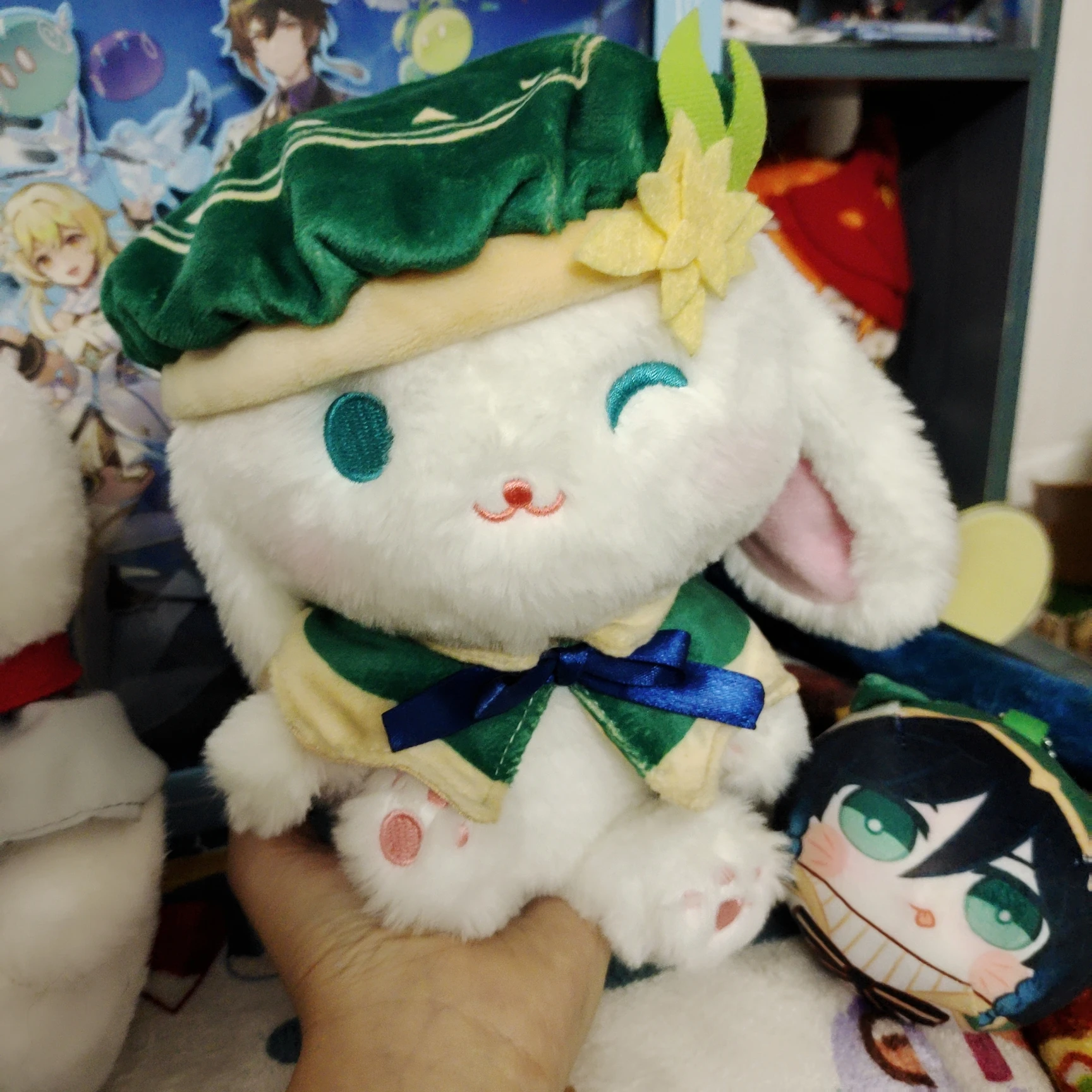 

Game Genshin Impact Venti Rabbit Plush Doll Stuffed 15CM Toy Soft Anime Cute Cosplay Plushie Pillow Clothes Outfit Xmas Gifts