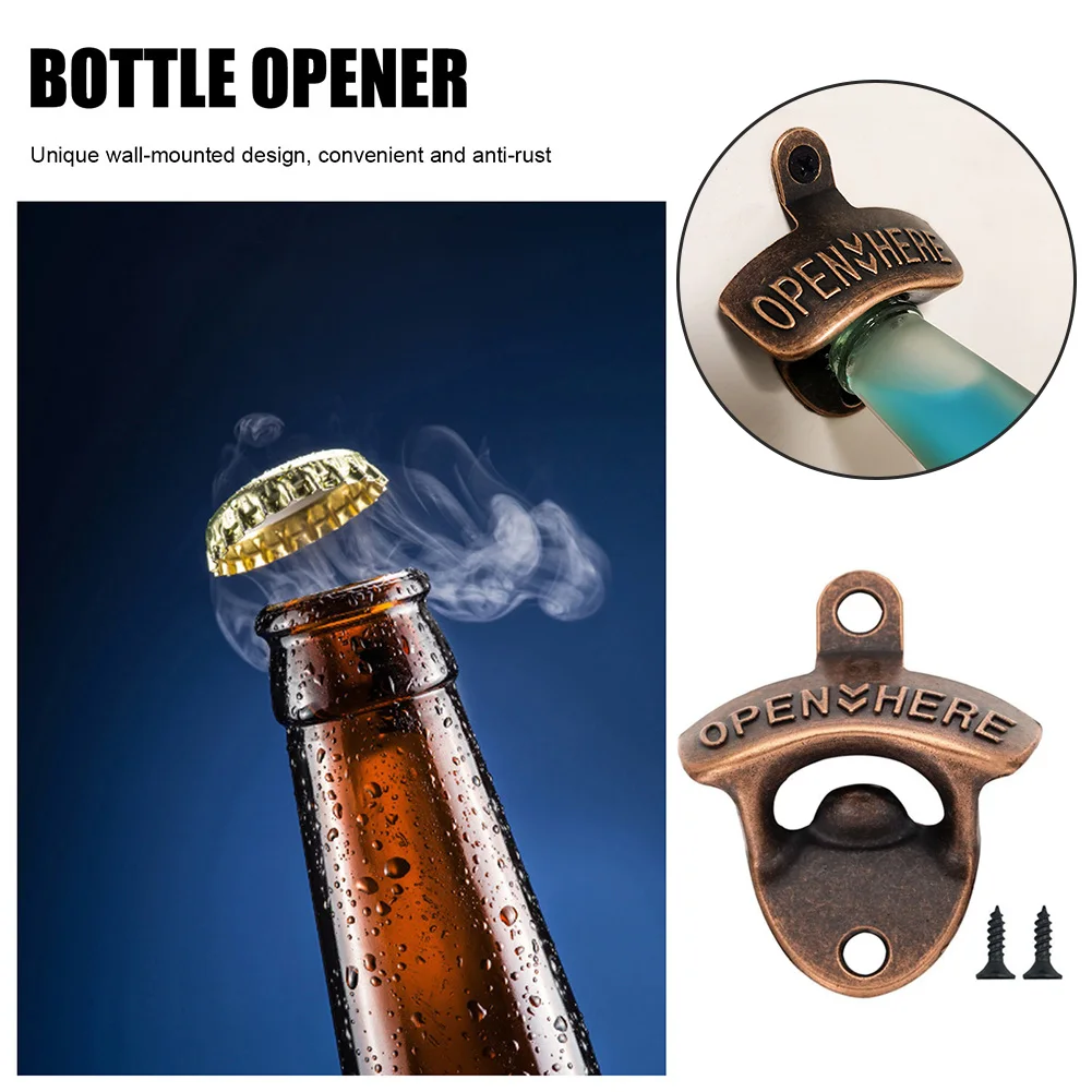 

Multi-Use Wall Beer Bottle Opener Wall Mounted Bottle Corkscrew Kitchen Opening Tools Bar Accessories Gadgets