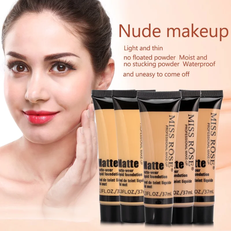 

Matte Face Liquid Foundation Makeup Base Repairing Matte-wear Hose Concealer Cream Waterproof Smooth Face Concealer Foundation