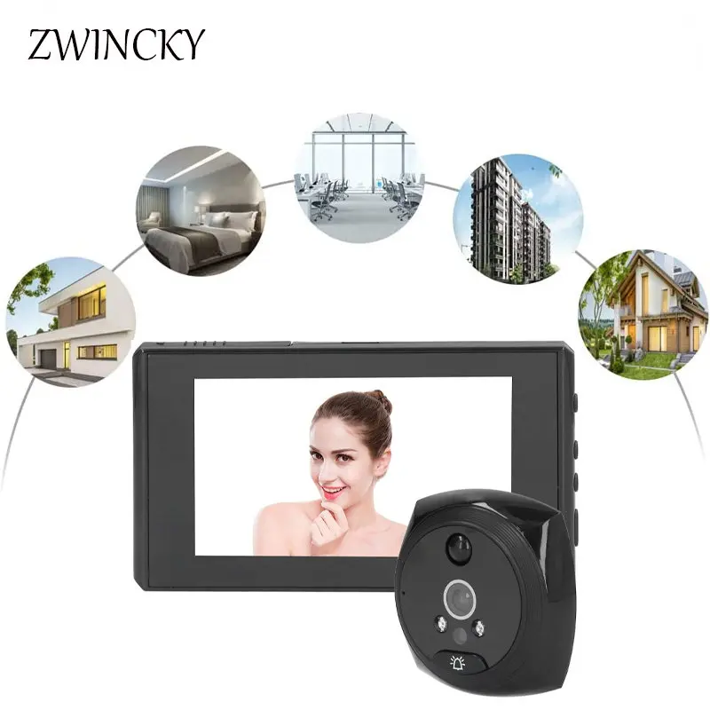 

4,5 "видеоглазок дверной Звонок камера видеоглазок цифровой дверной глазок наружная камера пик монитор ночного видения Визуальный дверной звонок