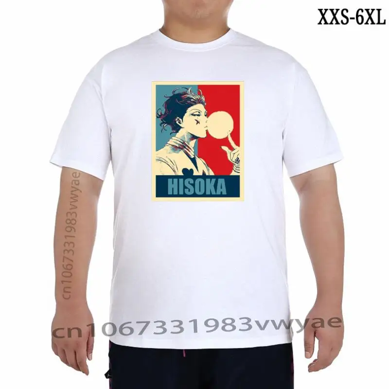 Футболка Hisoka HxH забавная хлопковая футболка большая Мужская Повседневная с